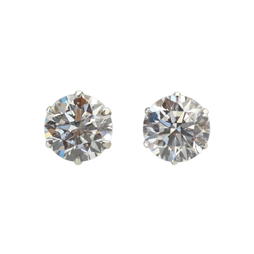 【ALTRO】K18 プラチナ ラボグロウンダイヤ 計1.0ct 6本爪 一粒 ダイヤ スタッドピアス