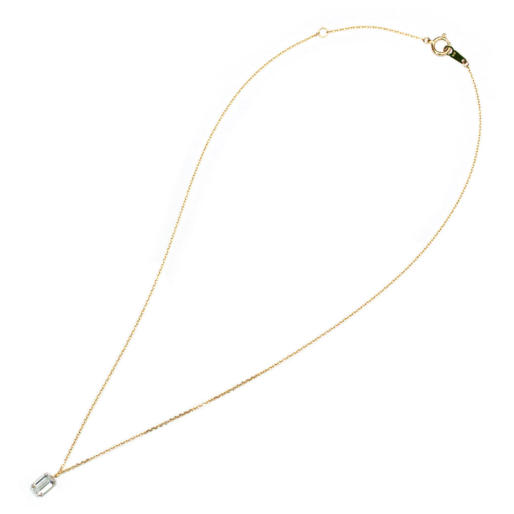 【ALTRO】Lior K18 ラボグロウンダイヤ レーザーホール エメラルドカット 1.0ct 一粒 ネックレス