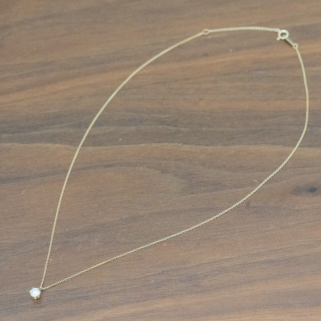 【ALTRO】K10 ラボグロウンダイヤ 6本爪 一粒 ネックレス 0.3ct