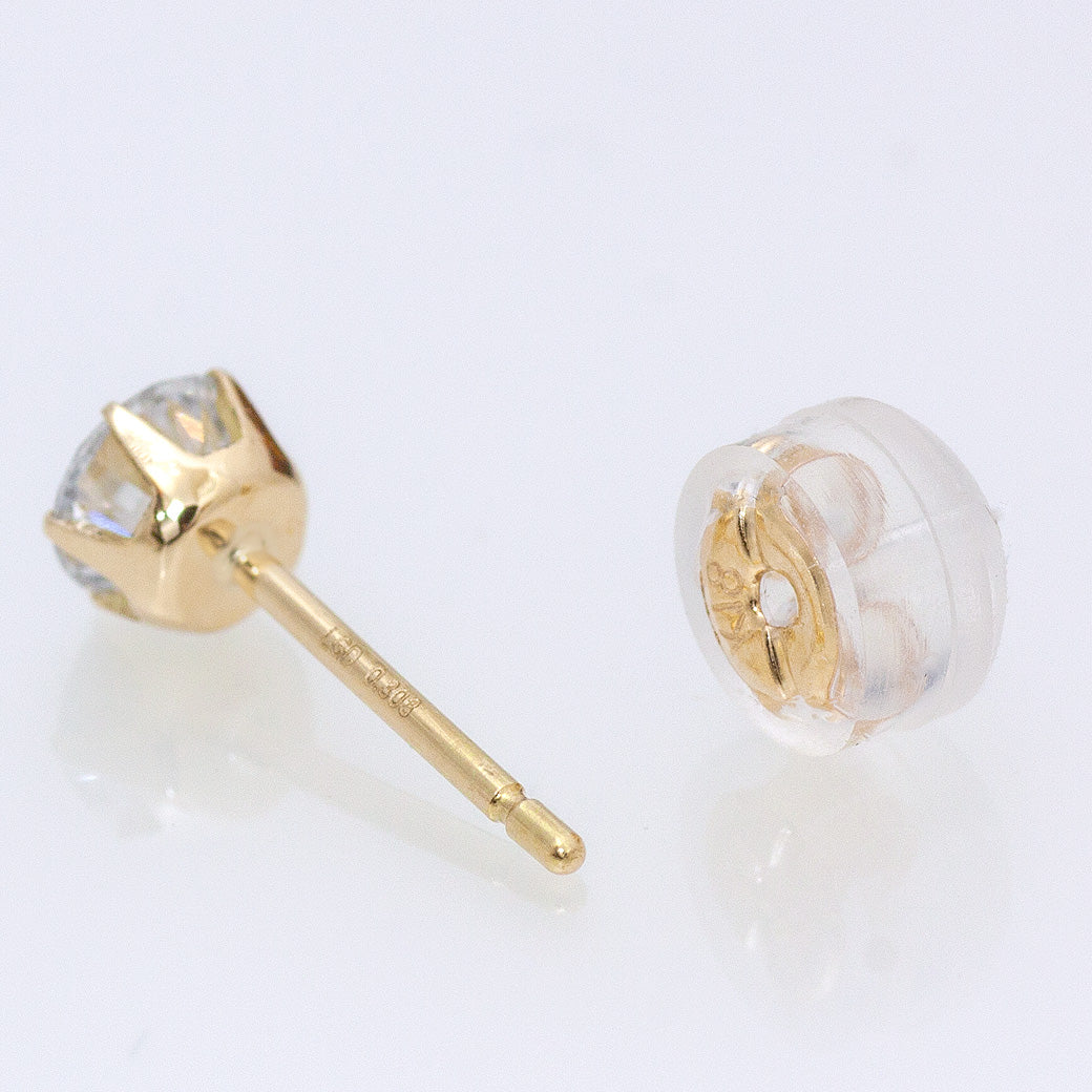 【ALTRO】K18 プラチナ ラボグロウンダイヤ 計0.4ct 6本爪 一粒 ダイヤ スタッドピアス
