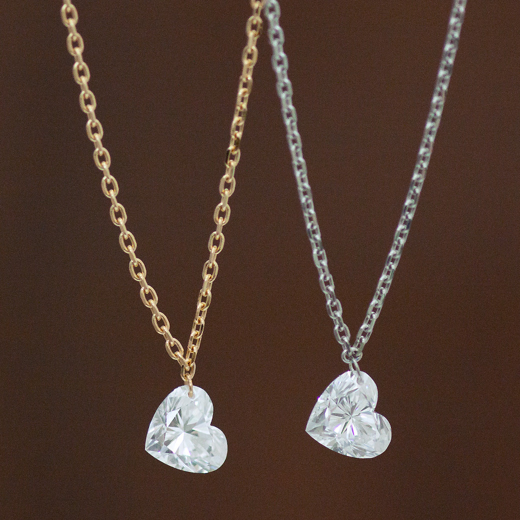 【ALTRO】Lior K18 ラボグロウンダイヤ 0.5ct フレームレス ハートダイヤ ネックレス