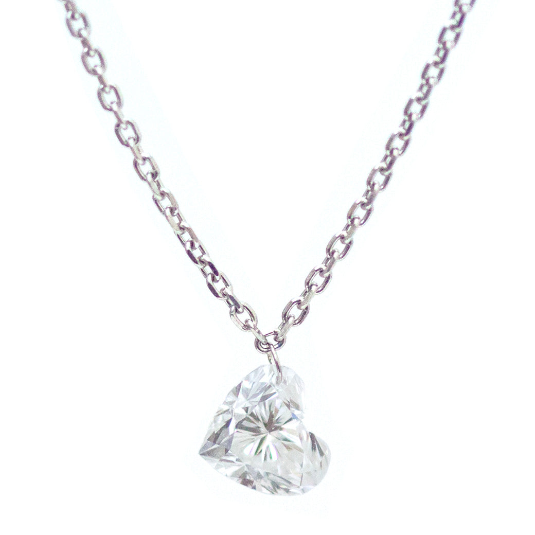 【ALTRO】Lior K18 ラボグロウンダイヤ 0.5ct フレームレス ハートダイヤ ネックレス