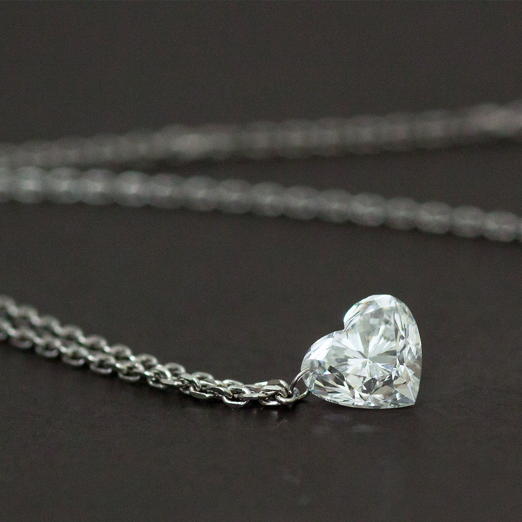 【ALTRO】Lior K18 ラボグロウンダイヤ 0.5ct フレームレス ハートダイヤ ネックレス
