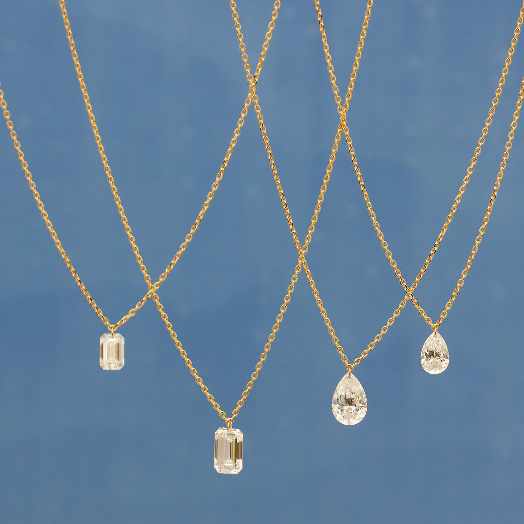 【ALTRO】Lior K18 ラボグロウンダイヤ 0.5ct レーザーホール ペアシェイプ 一粒 ダイヤ ネックレス