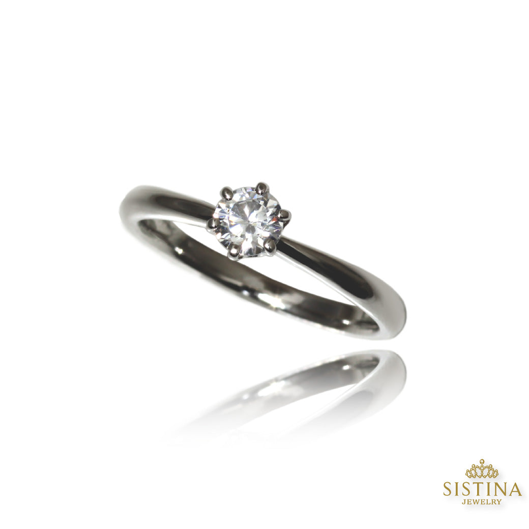 【ALTRO】SV ラボグロウンダイヤ プロポーズリング 0.3ct 6本爪 ダイヤ リング