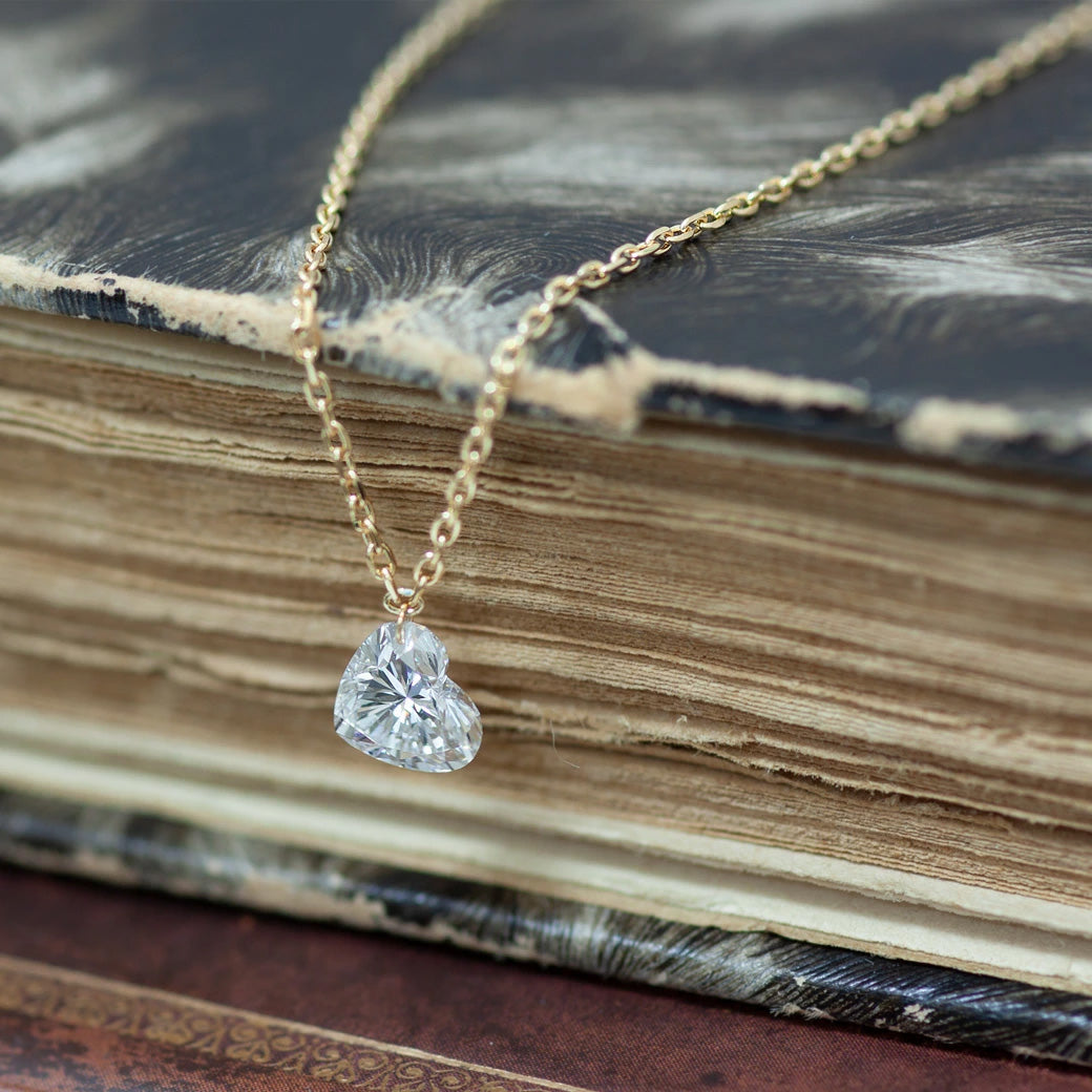 【ALTRO】Lior K18 ラボグロウンダイヤ 0.5ct フレームレス ハートダイヤ ネックレス
