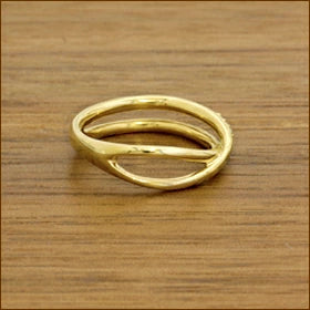 【Natural】K18 ダイヤモンド クロスリング 0.02ct
