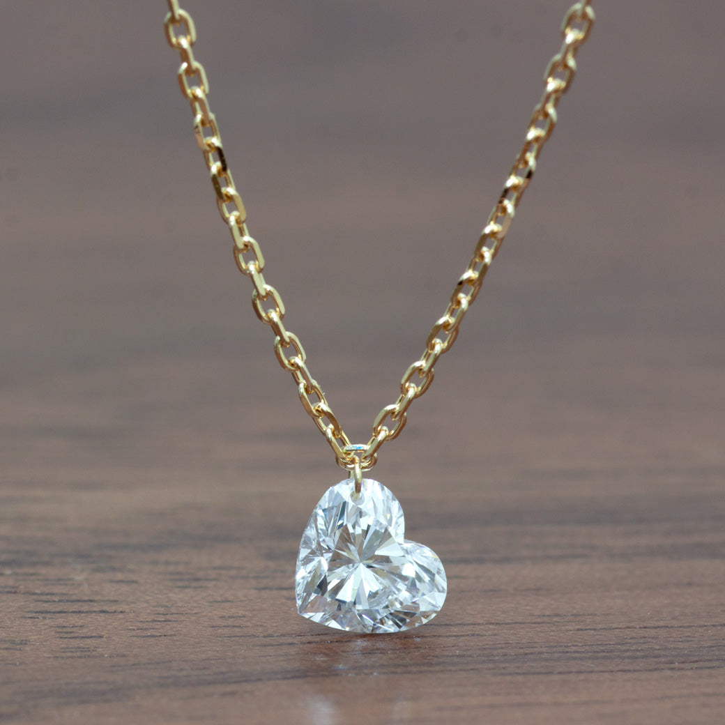 【ALTRO】Lior K18 ラボグロウンダイヤ 0.5ct フレームレス ハートダイヤ ネックレス