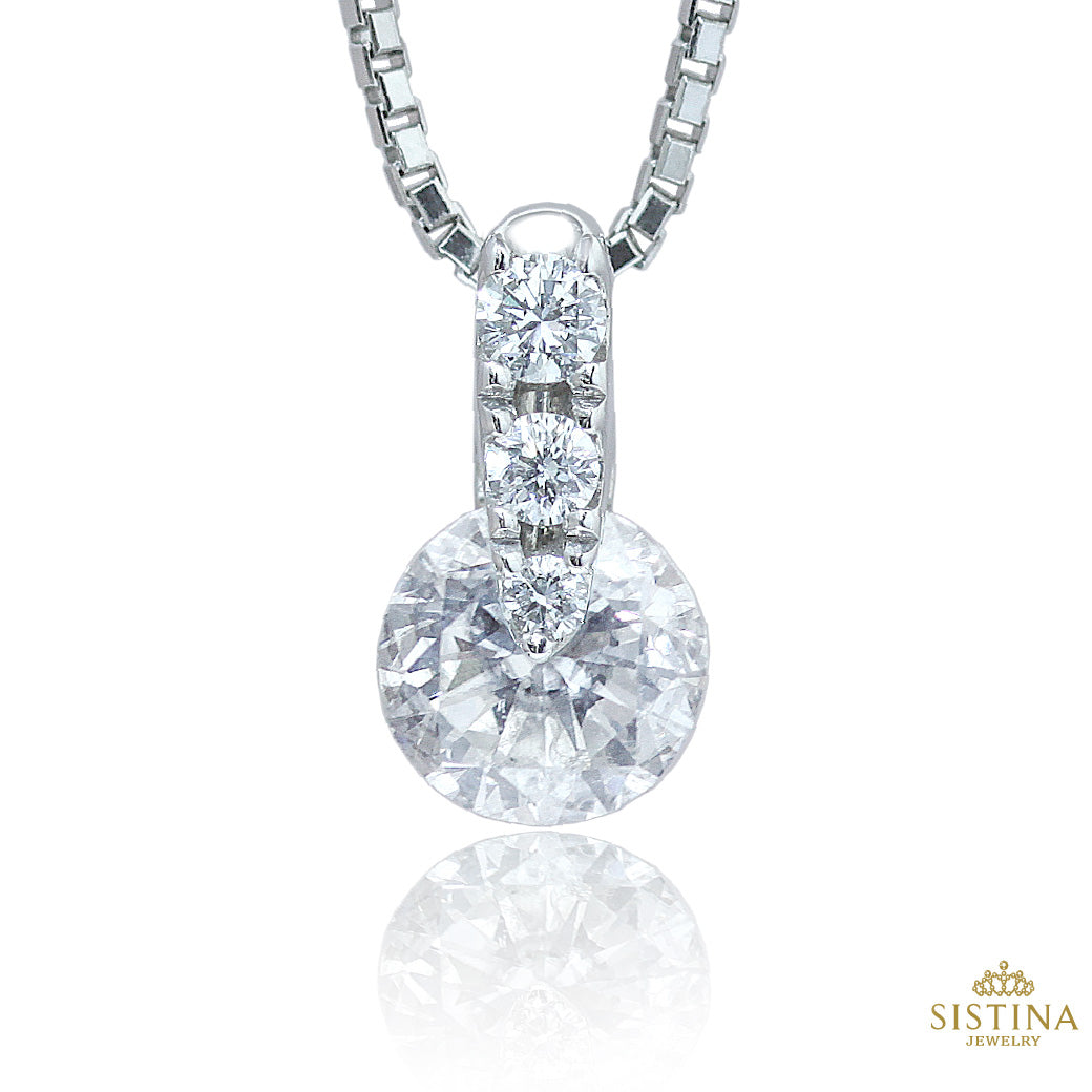 1点限定】PT 天然ダイヤモンド ワンサイドセッティング 一粒ダイヤ ネックレス 0.48ct – SISTINA JEWELRY