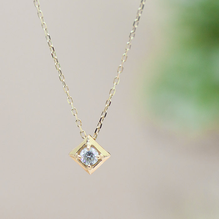 ダイヤモンドK18プチダイヤモンドネックレス - ネックレス