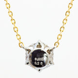 【Stella～ステラ～】PT/K18コンビカラー ローズカットダイヤモンドネックレス