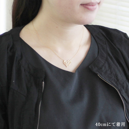 【Natural】LiLiNa K18 ハートリーフネックレス