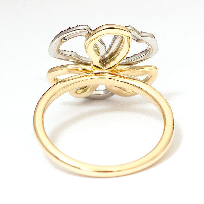 【Natural】K18 PT ダイヤモンドリング Fiore 0.22ct