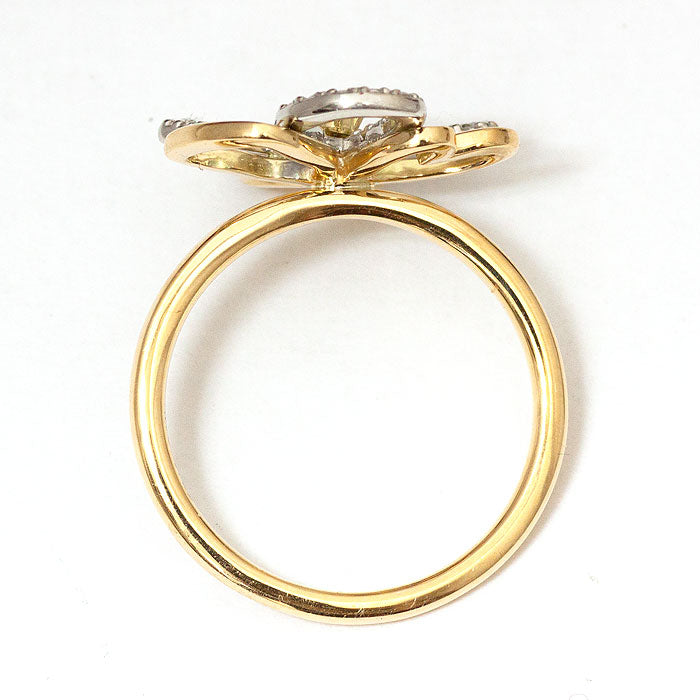 【Natural】K18 PT ダイヤモンドリング Fiore 0.22ct