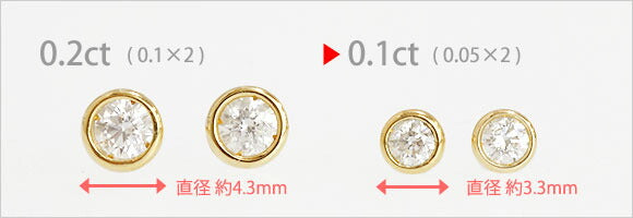 【Natural】K18 Pelle ペレ 一粒ダイヤモンド スタッドピアス 0.1ct