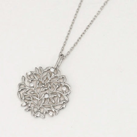 【Natural】K18 Green Leaf リーフデザイン オーブ ネックレス