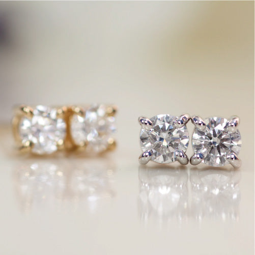 【Natural】プラチナ 一粒ダイヤモンド スタッドピアス 4本爪 0.2ct