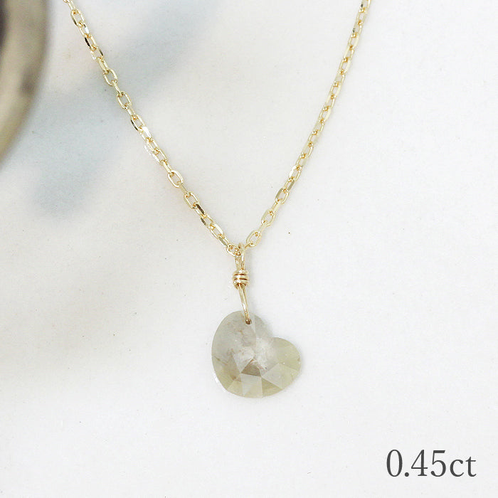 K18 グレイッシュカラー ハートダイヤネックレス 0.45ct – SISTINA JEWELRY