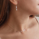 【ALTRO】Lior リオール K18 レーザーホール シャンデリア ネックレス シャンデリア ネックレス 0.57ct ペアシェイプ バゲット ラインデザイン GOD033NC