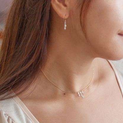【ALTRO】Lior K18 ラボグロウンダイヤ 計0.8ct レーザーホール ファンシーカット シャンデリア ネックレス