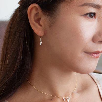 【ALTRO】Lior K18 ラボグロウンダイヤ 計0.56ct シャンデリア フック ピアス