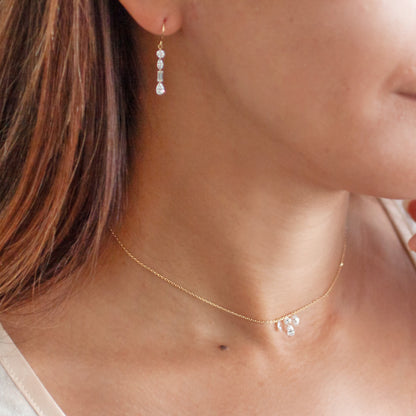 【ALTRO】Lior K18 ラボグロウンダイヤ レーザーホール ファンシーカット シャンデリア ネックレス 0.5ct