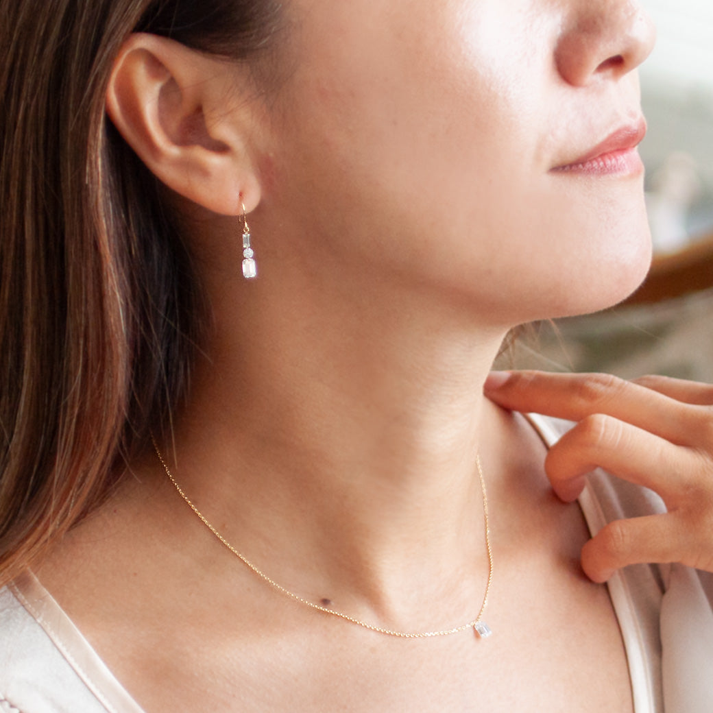 【ALTRO】Lior  K18 ラボグロウンダイヤ 計1.4ct シャンデリア フック ピアス