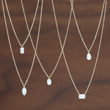 【ALTRO】Liorリオール ラボグロウンダイヤモンド K10 レーザーホール エメラルドカット 0.5ct ネックレス　GOD048N