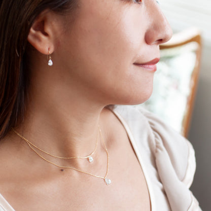 【ALTRO】Lior K18 ラボグロウンダイヤ レーザーホール ペアシェイプ 1.0ct  一粒 ネックレス　