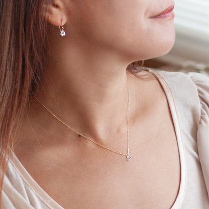 【ALTRO】Lior K18 ラボグロウンダイヤ 0.5ct レーザーホール ペアシェイプ 一粒 ダイヤ ネックレス　