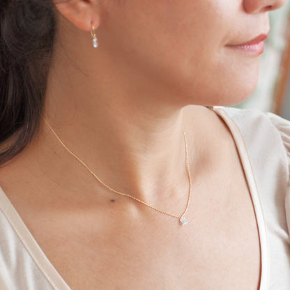 【ALTRO】Lior K18 ラボグロウンダイヤ 0.5ct レーザーホール エメラルドカット 一粒 ネックレス