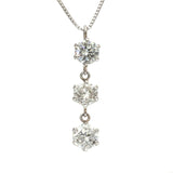 【1点限定】PT 天然ダイヤモンド ネックレス TOTAL 1.0ct  GS-GMPN17-p10-3p