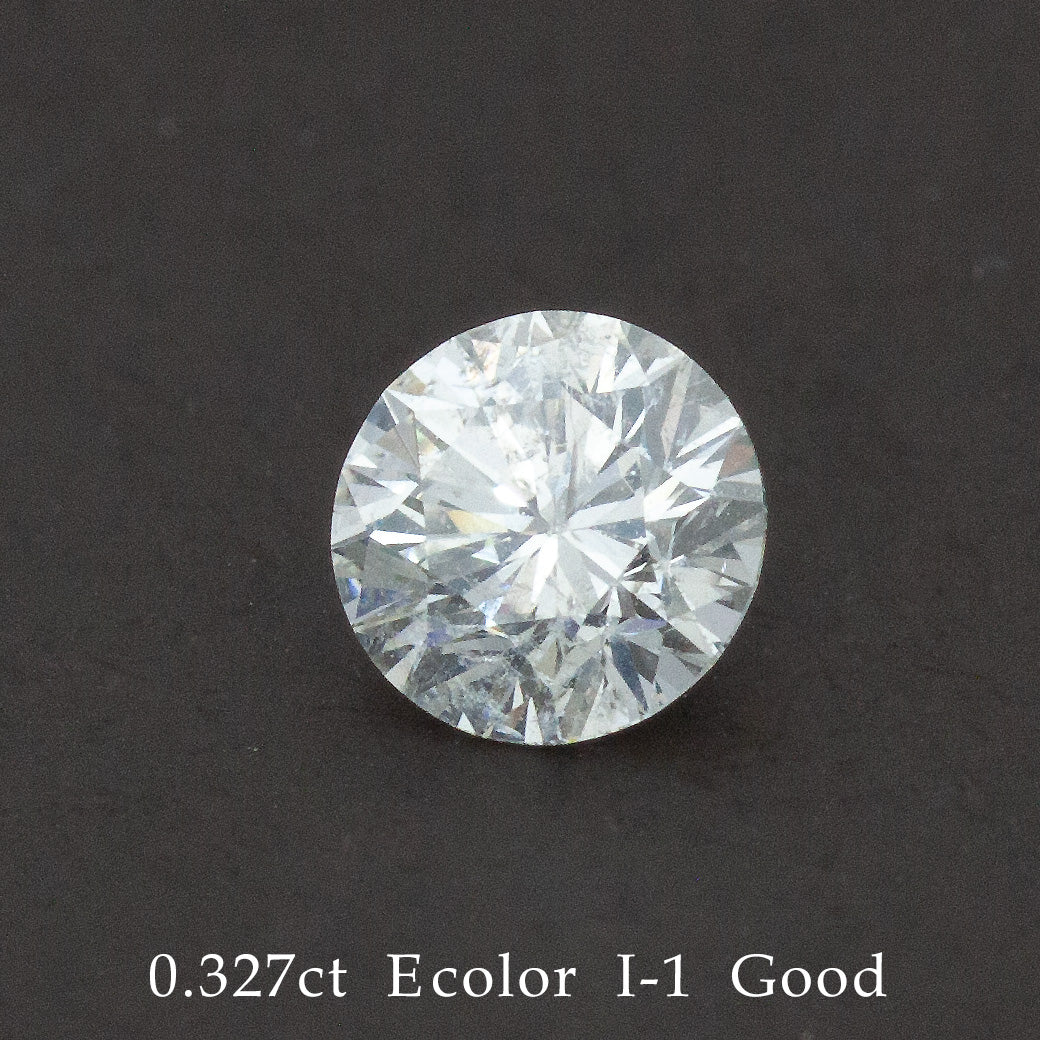 天然ダイヤモンド ルース 0.327ct G/I-1/Good