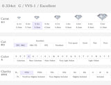 L0014 天然ダイヤモンド ルース 0.334ct G/VVS1/3EX H＆C