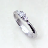 CKT-B150323-12 PT900 ダイヤモンドリング 0.15ct 0.12ct