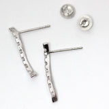 天然ダイヤモンド K18WG ウェーブピアス 0.40ct　CKT-PE014　