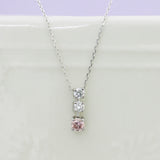 CKT-PH004 天然ダイヤモンド PT900 コーティングピンクダイヤモンド ネックレス 0.3ct