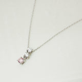 CKT-PH004 天然ダイヤモンド PT900 コーティングピンクダイヤモンド ネックレス 0.3ct