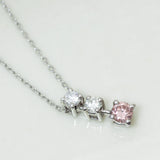 CKT-PH004 天然ダイヤモンド PT900 コーティングピンクダイヤモンド ネックレス 0.3ct
