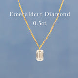 【ALTRO】Lior リオール K18 レーザーホール エメラルドカット 0.5ct ネックレス　GOD041NC