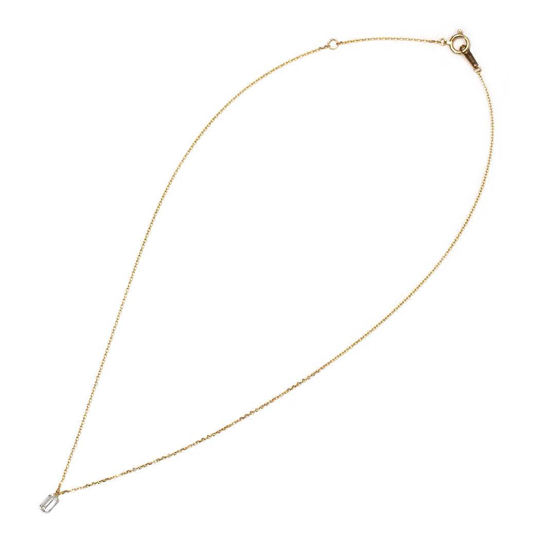 【ALTRO】Lior K18 ラボグロウンダイヤ 0.5ct レーザーホール エメラルドカット 一粒 ネックレス