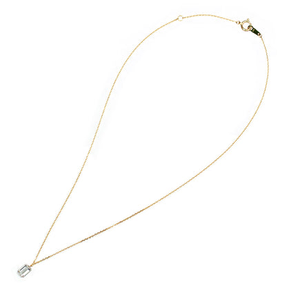 【ALTRO】Lior K18 ラボグロウンダイヤ レーザーホール エメラルドカット 1.0ct 一粒 ネックレス