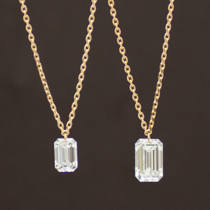 【ALTRO】Lior K18 ラボグロウンダイヤ レーザーホール エメラルドカット 1.0ct 一粒 ネックレス