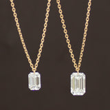 【ALTRO】Lior リオール K18 レーザーホール エメラルドカット 1.0ct ネックレス　GOD028NC