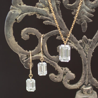 【ALTRO】Lior K18 ラボグロウンダイヤ レーザーホール エメラルドカット 1.0ct 一粒 ネックレス