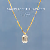 【ALTRO】Lior リオール K18 レーザーホール エメラルドカット 1.0ct ネックレス　GOD028NC