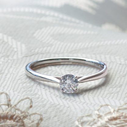 【ALTRO】SV ラボグロウンダイヤ プロポーズリング 0.3ct 4本爪 ダイヤ リング　