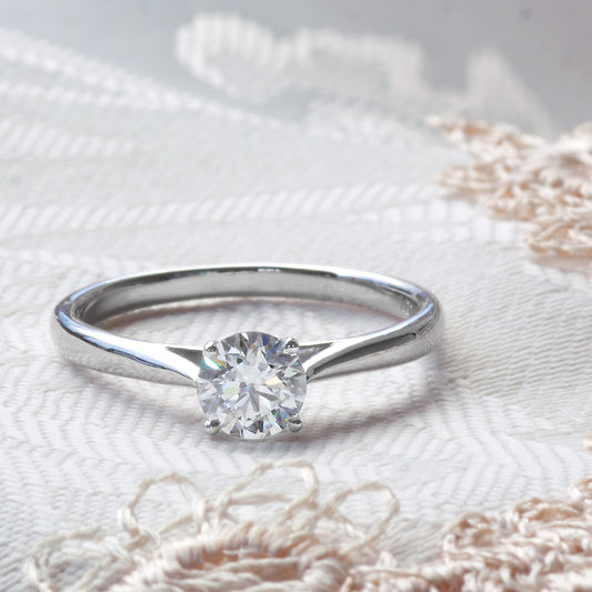 【ALTRO】SV ラボグロウンダイヤ プロポーズリング 0.5ct 4本爪 ダイヤ リング　
