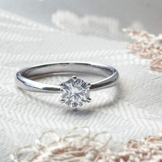 【ALTRO】SV ラボグロウンダイヤ プロポーズリング 0.5ct 6本爪 ダイヤ リング　