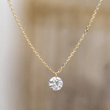 【ALTRO】ラボグロウンダイヤモンド 0.3ct  K10YG フレームレス 一粒ダイヤネックレス 　GOD043NC